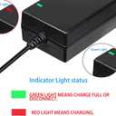 42V 2A DC Male Power Adapter for 36V Electric Bike Lithium Battery Charger,Escooter Ebike Battery Charger Connector Diameter 5.5mmx2.1mm/2.5mm
