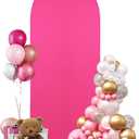 Wedding Arch CoverWhite Arch Backdrop Cover Stretchy Spandex Backdrop Stand Covers for Birthday Party Ceremony Banquet Decor (Rose, 5ft) (Rose, 5ft)