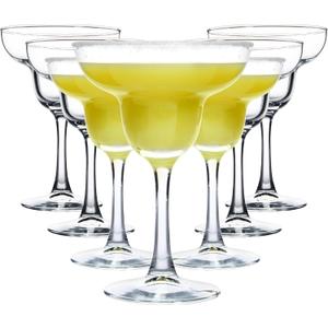 Margarita Glasses Set of 7, Classic Clear Cocktail Glasses Set for Espresso Martini, Cosmopolitan, Manhattan, Housewarming, Engagement Party Gift, 10 Ounce Capacity