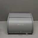 FINESSY Modern Metal Bread Box for Kitchen Countertop, Farmhouse Homemade Loaf Bread Storage Bin Holder for Kitchen Counters Organizer, Airtight Roll Top Sourdough Corner Breadbox Container Keeper (Small, Nordic Grey)