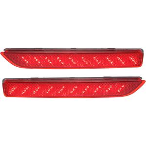 Rear Bumper Reflector LED Fog Brake Tail Turn Signal Light 265608990B for Nissan Sentra 2020-2021 Plastic Red Lens (Set of 2)