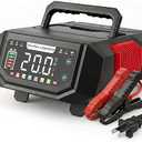 1-20A Smart Battery Charger, 12V/24V Automatic Automotive Battery Maintainer & Desulfator with Temperature Compensation, Adjustable Amp Trickle Charger for Lead-Acid, AGM, Gel, LiFePO4