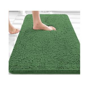 OLANLY Bathroom Rugs 30x20, Extra Soft Absorbent Chenille Bath Rugs, Rubber Backing Quick Dry, Machine Washable Bath Mats for Bathroom Floor, Tub and Shower, Home Decor Accessories, Olive Green