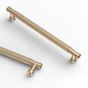 Asidrama 10 Pack 10 Inch(254mm) Champagne Gold Cabinet Pulls Knurled Kitchen Cabinet Handles, Cabinet Pulls Kitchen Cabinet Hardware for Cupboard Drawer Pulls