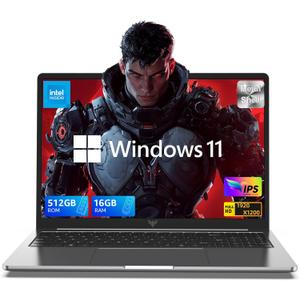 ACEMAGIC 2025 AX16 16.0-inch Laptop, 16GB RAM 512GB SSD, Laptop Computer with Intel 12th Quad-Core Processor(Up to 3.6GHz), 1920P FHD Display, Metal Shell, WiFi 5, USB3.2, Type_C