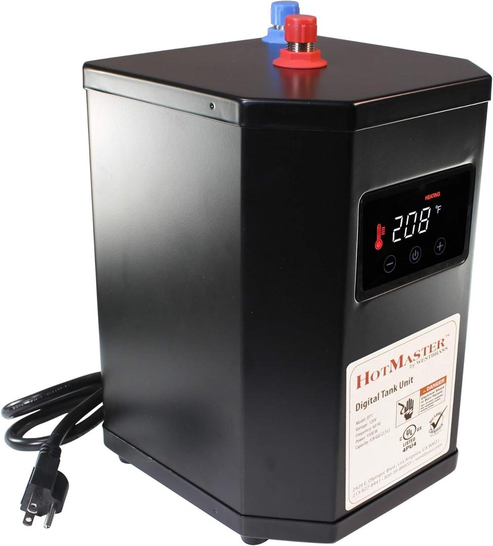 Westbrass DT18N HotMaster DigiHot Digital Instant Hot Water Tank System for Dispenser Faucets, 13x10x10