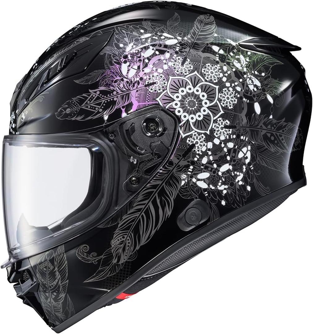 ScorpionEXO R430 Full Face Street Motorcycle Helmet with Bluetooth Ready Speaker Pockets DOT/SNELL Approved Manitou (Black - X-Large)