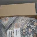 Washable 3x8 Hallway Runner Rug: Non Slip Stain Resistant Runner Rugs Low Pile Wide Rugs for Kitchen Floor Entryway Farmhouse Distressed Vintage Carpet for Living Room Bedroom Bathroom (Black, 3X8)