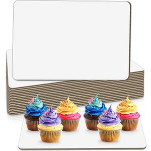 Rectangle Cake Boards, 13.75x9.75 Inches White Greaseproof Cardboard for Baking, Desserts, Pizza (15 Pack)
