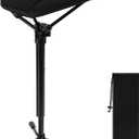 SUPVOX Portable Folding Stool: 3 Gear Adjustable Height Triangle Seat with 330lbs Capacity - Heavy-Duty Aluminum Telescopic Camp Stool for Fishing, Hiking, Golf & Queuing