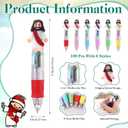 Bememo 100pcs Funny Pens Multi-color in One Cute Christian Ballpoint Pens for Employee Appreciation, Christmas, Party Rewards (Mixed Jesus)