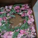 Wreaths for Front Door, 24 Inch Spring/Summer Front Door Wreath, Pink Paper Flower Wreath for All Seasons for Indoor Home Wall Window Office Wedding Farmhouse Decor (Pink)