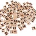 100pcs 1-100 Wooden Number Tiles Number Cube Blocks for Wedding Party Decoration
