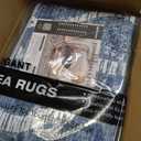 Art&Tuft Washable Rug, Anti-Slip Backing Abstract Area Rug 5x7, Stain Resistant Rugs for Living Room, Foldable Machine Washable Area Rug 5x7, Navy