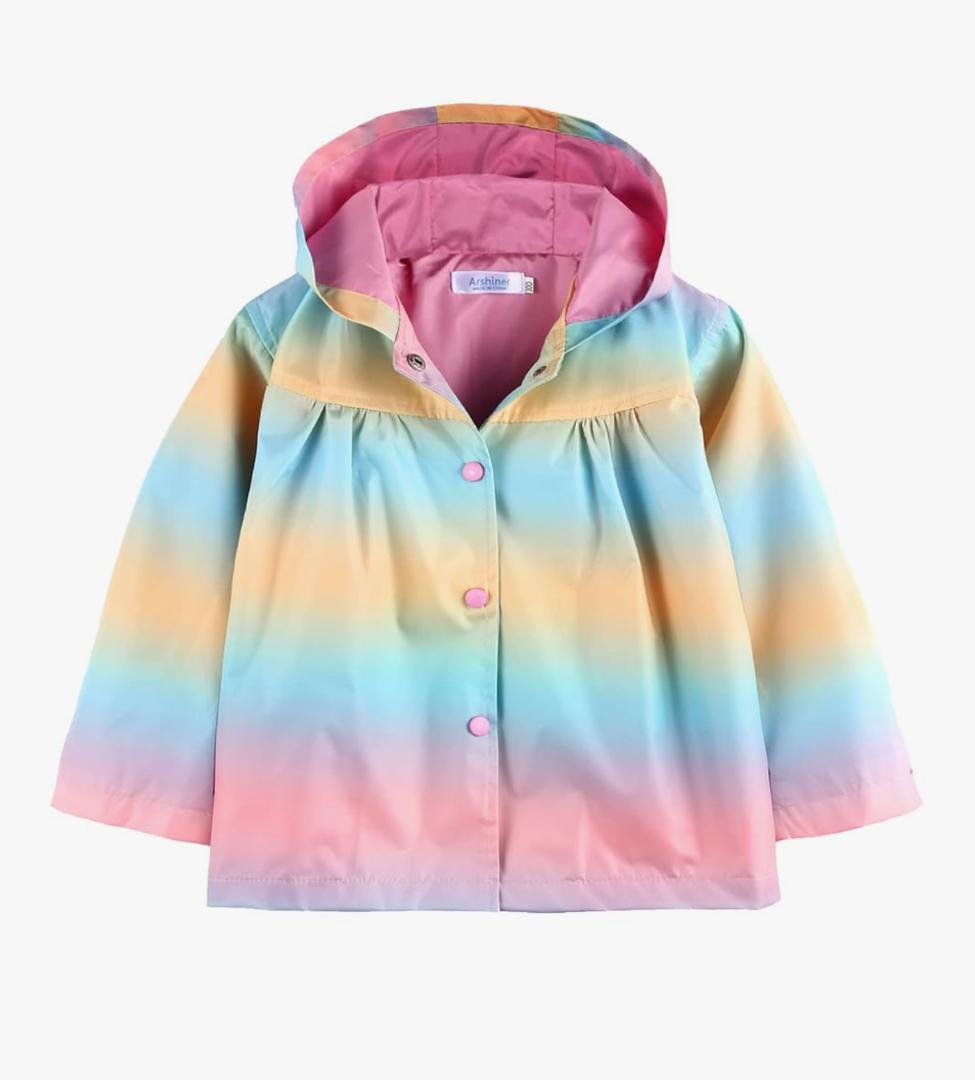 Arshiner Girl Baby Kid Waterproof Hooded Coat Jacket Outwear Raincoat Hoodies 100