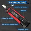 VANPO Torque Screwdriver, 15-75In-lb Torque Screw Driver Wrench Driver Set, 1/4'' Drive Inch Pounds Torque Wrench Screwdriver with 40 S2 Bits for Maintenance, Tools, DIY, Bike Repairing and Mounting