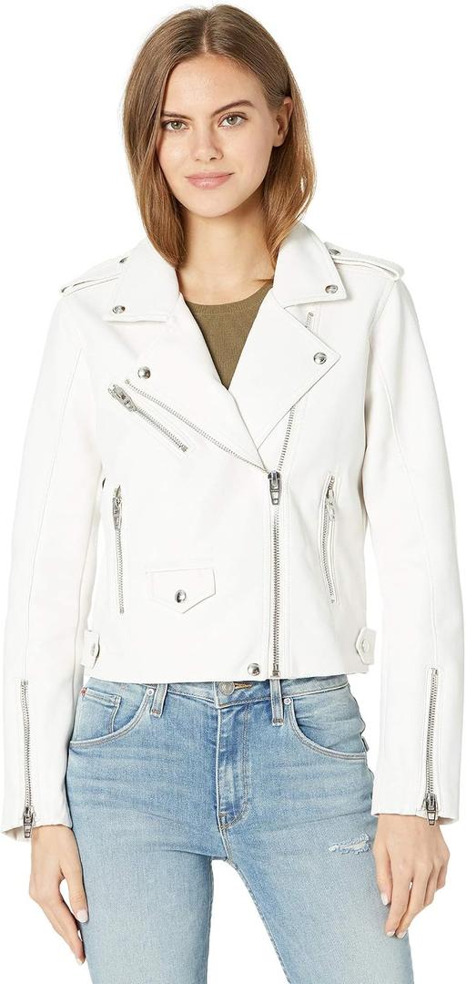 [BLANKNYC] Women's Moto Jacket (White, XS)