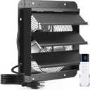 addlon 14 Inch Shutter Exhaust Fan Wall Mounted with 35W EC Motors and Remote, 1400CFM, Timer, 8 Speeds, Low Noise, Easy to Install, Plug in Ventilation Fan for Garages,Greenhouse, Attic, Chicken Coop