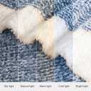 WRENSONGE Throw Blanket Cationic Dyeing Blue Soft Cozy Fluffy Warm Hand Made Throw Blankets for Couch, Sofa, Chair, Bed, Camping, Picnic, Travel Lightweight Bed Blanket - 50"*60"