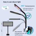 Mini Clip-On Aquarium Light 10W Full Spectrum LED for Nano & Betta Fish Tanks, Timer & 10-Level Dimmer, Freshwater Planted Desk Aquariums 38 Gallons