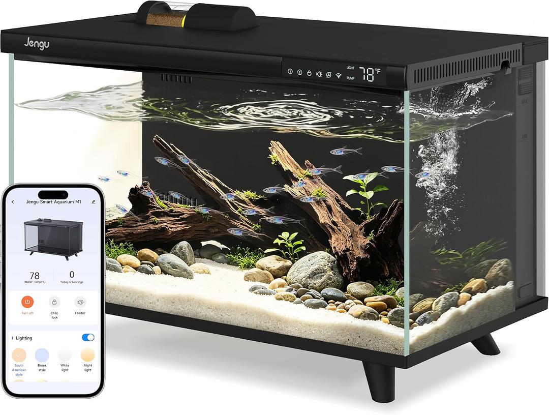 M1 5 Gallon Smart Fish Tank, App-Controlled Betta Aquarium Kit
