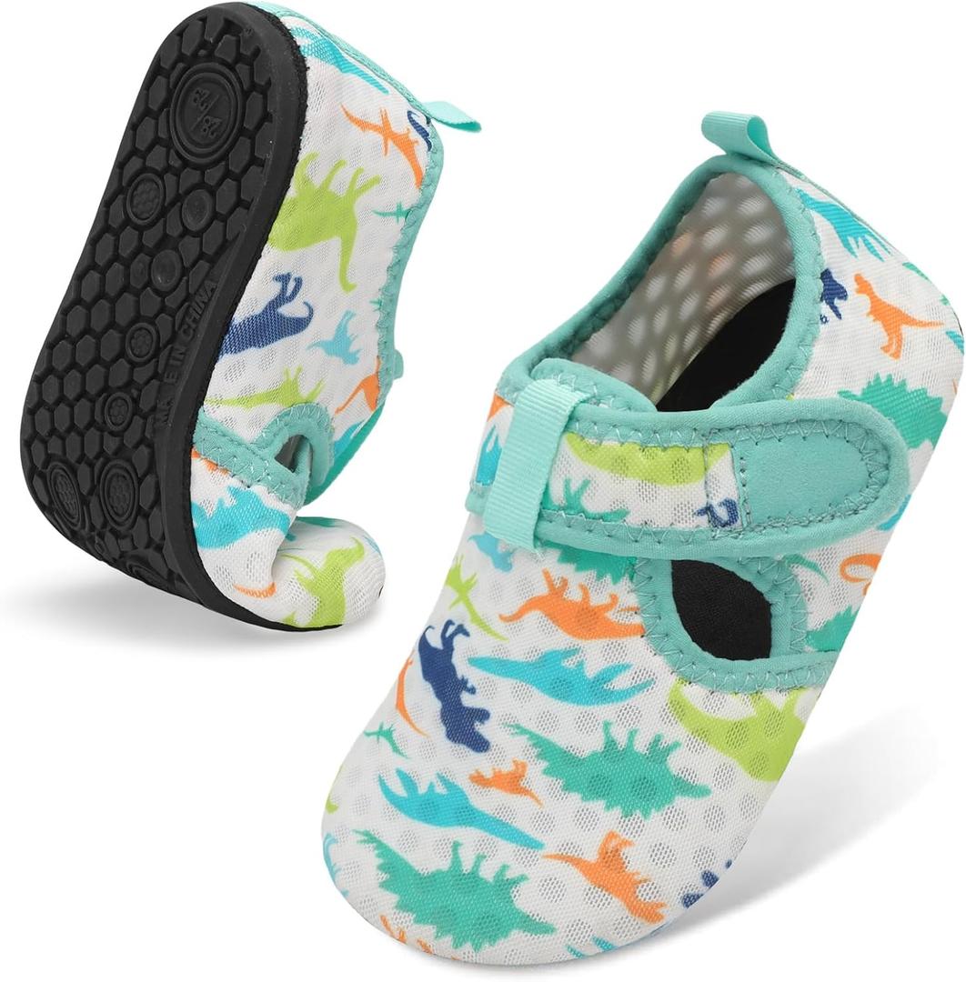 LeIsfIt Kids Water Shoes Girls Boys Quick Dry Aqua Socks Breathable Swim Shoes Non-Slip Barefoot Socks for Beach Surf