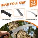 Buyplus 26FT Reach Pole Saws for Tree Trimming, Pole Saw with 5-20FT Telescoping Extension Pole, Pruning Saw with 24" 3X Detachable Saw, Non-Slip Handle, Tree Trimmer for Garden Yard Palms Shrubs