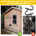2 PCS Tool Hooks Compatible with Suncast & Craftsman Sheds  Premium Plastic Shed Garden Garage Storage Hooks for Hanging Organization Supplies (Black)