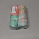 4 Rolls Spring Flower Wired Edge Ribbons 2.5 Inch 20 Yards Pink Green Plaid Craft Ribbon Watercolor Rose Fabric Wrapping Ribbon for Bow Wreath Party Home Decor