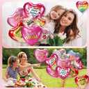 30Pcs Happy Mother's Day Balloons Set, 18'' 18pcs and 10'' 12pcs, Mom Balloons, Aluminum Foil Balloons for Mother's Day Decorations, Party Supplies and Grandmother's Birthday