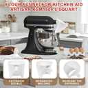 2Pcs Flour Funnel for Kitchen Aid Mixer, for Kitchen Aid Artisan Ksm150 5-Quart Tilt-Head Stand Mixer, Plastic Powder Funnel with Easy-Pour, Prevents Spills and Messes
