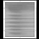 HVAC Premium 16'' X 24" Aluminum Return Grille - Easy Air Flow - Linear Bar Grilles [Outer Dimensions: 17.875'' w X 25.875'' h]