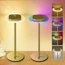 Cordless Rechargeable Table Lamps with Minimalist Style Gold Lamp