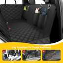 Dog Car Seat Cover for Back Seat,100% Waterproof Scratch Proof Nonslip Seat Cover,600D Heavy Duty Scratch Soft Dog Hammock for Car for Cars Trucks and SUVs Black