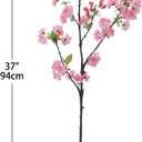 DILATATA 39" Tall Cherry Blossom Branches for Vase Faux Cherry Flowers Pink Peach Blossom for Floral Arrangements Artificial Apple Blossom Silk Tall Stems for Home Wedding Table Decor-3 Pcs