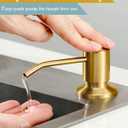 Soap Dispenser for Kitchen Sink, Built in Sink Soap Dispenser, Sink Soap Dispenser, 51" Extension Tube Connects Directly to Dish Soap Container, No Need to Fill Little Bottle Again (Gold)