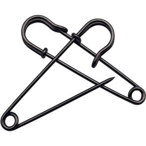 15Pcs Large Safety Pins, 3 Heavy Duty Steel Safety Pins for Clothes, Ideal for Leather, Canvas, and Wool, Sharp Tip for Secure Hold, Perfect for Clothing, Diapers, Blankets, and More, Black