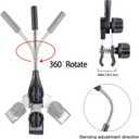 Beach Chair Umbrella with Universal Clamp,360 Adjustable Sunshade Umbrella,Clip on Parasols for Patio,Wheelchairs,Golf Carts