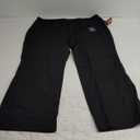Workwear Originals Women Scrubs Pant Mid Rise Straight Leg Pull-on Cargo WW210 (X-Large Petite, Black)