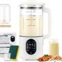 35oz 8 in 1 Nut Milk Maker Machine with Silence Hood for Homemade Soy milk, Almond milk, Oat milk, Plant Based, Juice - No Burning Bottom, Automatic Clean & Delay Start