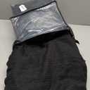 100 Inch Floor Length Linen Blackout Curtains for Bedroom Pinch Pleated Full Black Out Thermal Insulated Window Drapes Light Blocking Double Layer Soundproof 100 Inch Black Curtain 2 Panels Set