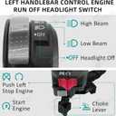 M MATI Left Handlebar Switch Control Engine Start Run Off Headlight for Yamaha YFM Big Bear 250/400 Grizzly 350/400/660 Kodiak 400/450 Wolverine 350/450 Raptor 350/660 Bruin 250/350 5LP-83973-01-00