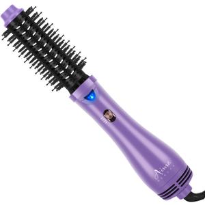 Hot Air Brush, Aima Beauty Salon One-Step Hair Dryer and Volumizer, 4-in-1 Hair Dryer Brush, Hair Styling Tools, Purple-Round