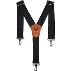 WELKINLAND Y-Back Elastic Suspenders, Heavy-Duty Mens Suspenders For Jeans, 2"-Wide Work Suspender W/Rugged Hooks, Suspender For Men Heavy Duty Hooks Belt Loop