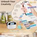 Label Maker Machine with-Tape, Rechargeable Label Maker Waterproof-Labels, Backlit Bluetooth Labeler, M950 12mm Portable Labeling Maker for Home Organization Office School Teacher Supplies