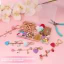 Molirex 288 Pcs Lip Gloss Keychain Making Kit 86 Bag Charms 20 Chains & Lobster Clasps, 150 Clips with Plier Tools Key Chain DIY Craft Jewelry Making Supplies
