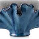 Uiddo Ceramic Sponge Holder,Sponge Holder for Kitchen Sink,Compact Sink Caddy Organizer-Scouring Pad and Dish Sponge Holders,Farmhouse Kitchens Decor Cute Kitchen Gadgets Accessories(Blue)