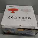Orange Mushroom Lamp, Mid Century Modern Table Lamp for Bedroom, Minimalist Mushroom Decor Bedside Small Lamps, 2700K(Bulb Included, Plug Powered)