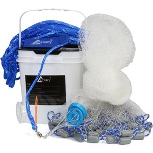 Drasry Saltwater Fishing Cast Net 3/8 and 1/4 Mesh with Heavy Duty Gray Sinker American Monofilament Fish Throw Net for Bait Trap 3FT 4FT 5FT 6FT 7FT 8FT 9FT Radius (Brown Net)