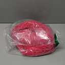 Chenille Elongated Toilet Seat Cover 19.5"x 15" Machine Washable Solid Toilet Lid Cover Adjustable Rubber Backing Fits Only 18-19.5"L x 14-16"W Elongated Toilet Seat (Hot pink)